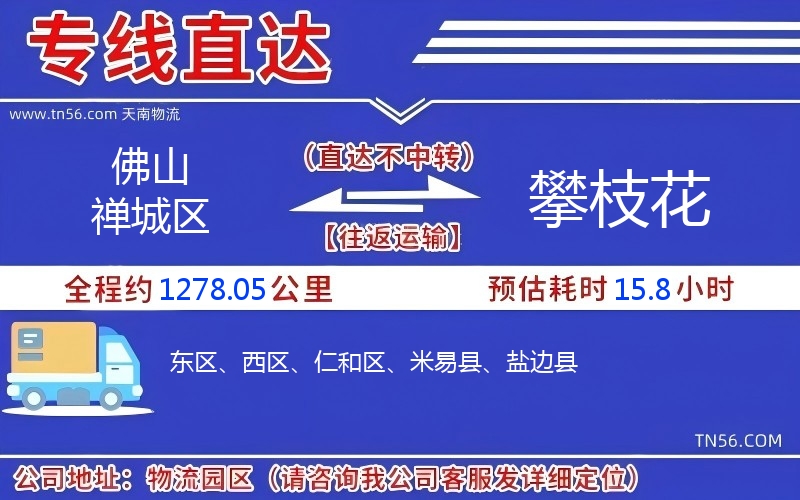 佛山禪城區到攀枝花物流公司 佛山禪城區到攀枝花物流公司