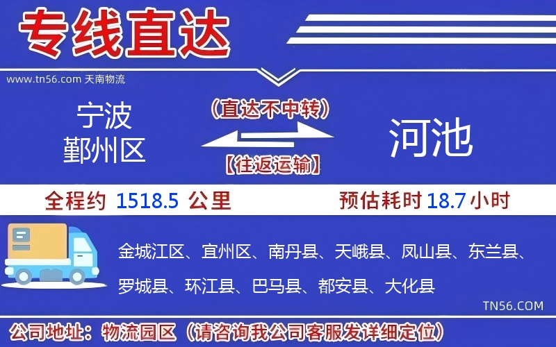 寧波鄞州區(qū)到河池物流公司 寧波鄞州區(qū)到河池物流公司