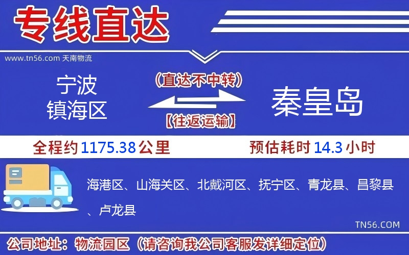 寧波鎮海區到秦皇島物流公司 寧波鎮海區到秦皇島物流公司