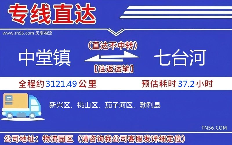 中堂鎮到七臺河物流公司 中堂鎮到七臺河物流公司