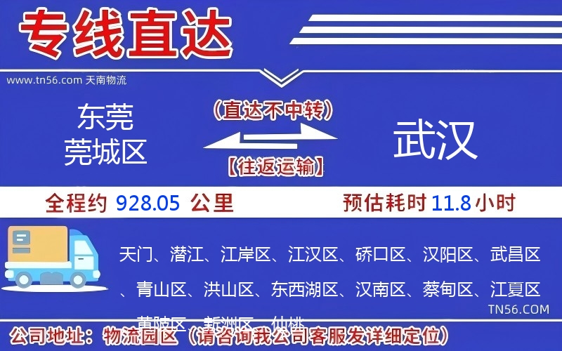 東莞莞城區(qū)到武漢物流公司