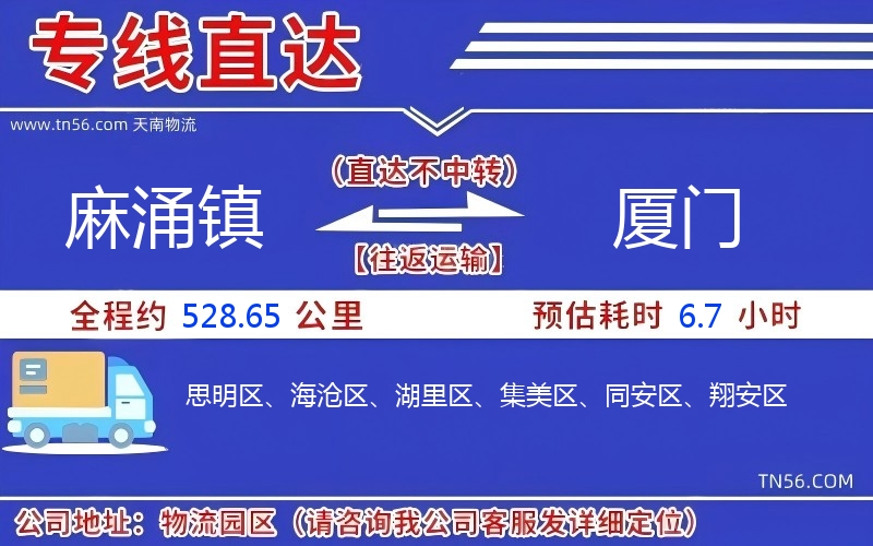 麻涌鎮(zhèn)到廈門物流公司 麻涌鎮(zhèn)到廈門物流公司