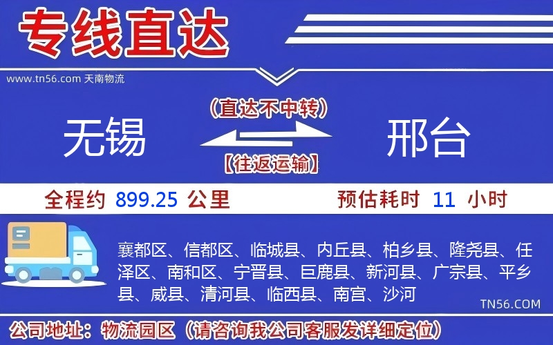 無錫到邢臺物流公司 無錫到邢臺物流公司